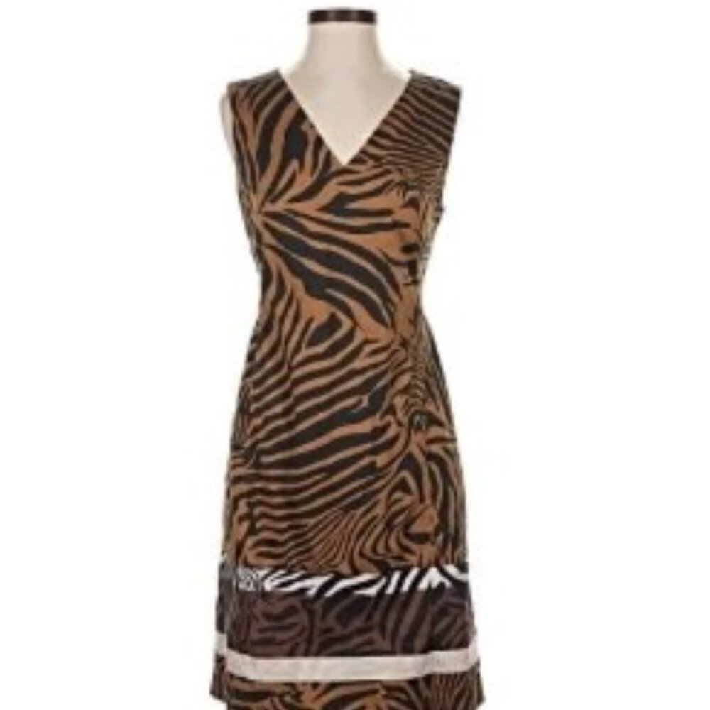 Kobi Halperin $348 Animal Print Slvls V-neck Dress